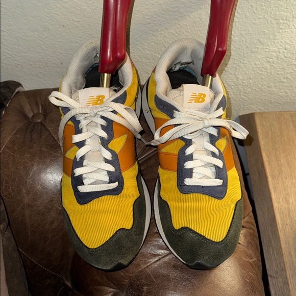 New Balance 237 Men's Harvest Gold Madras Orange Shoes Sneakers Size 9 - Picture 2 of 7